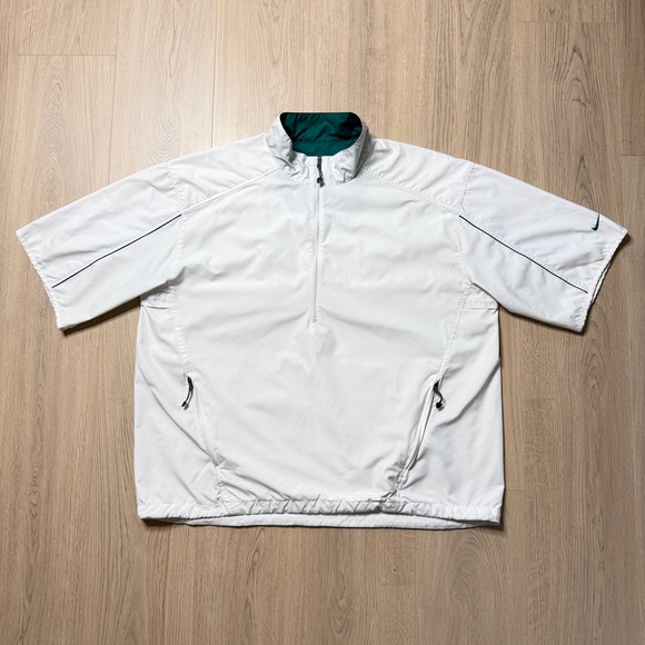 Nike Other - Nike Golf Half Zip Windbreaker Pullover Jacket Mens XL White Green Clima-Fit